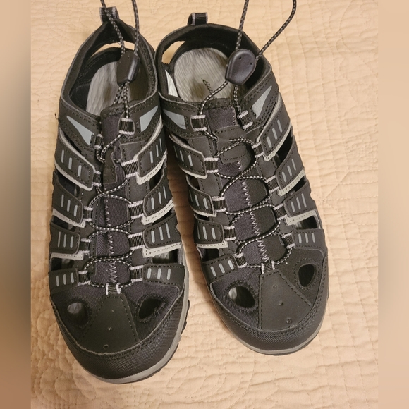 NWOT Eddie Bauer black & gray comfort walking Sandals water shoes men's size 9M - Picture 5 of 5